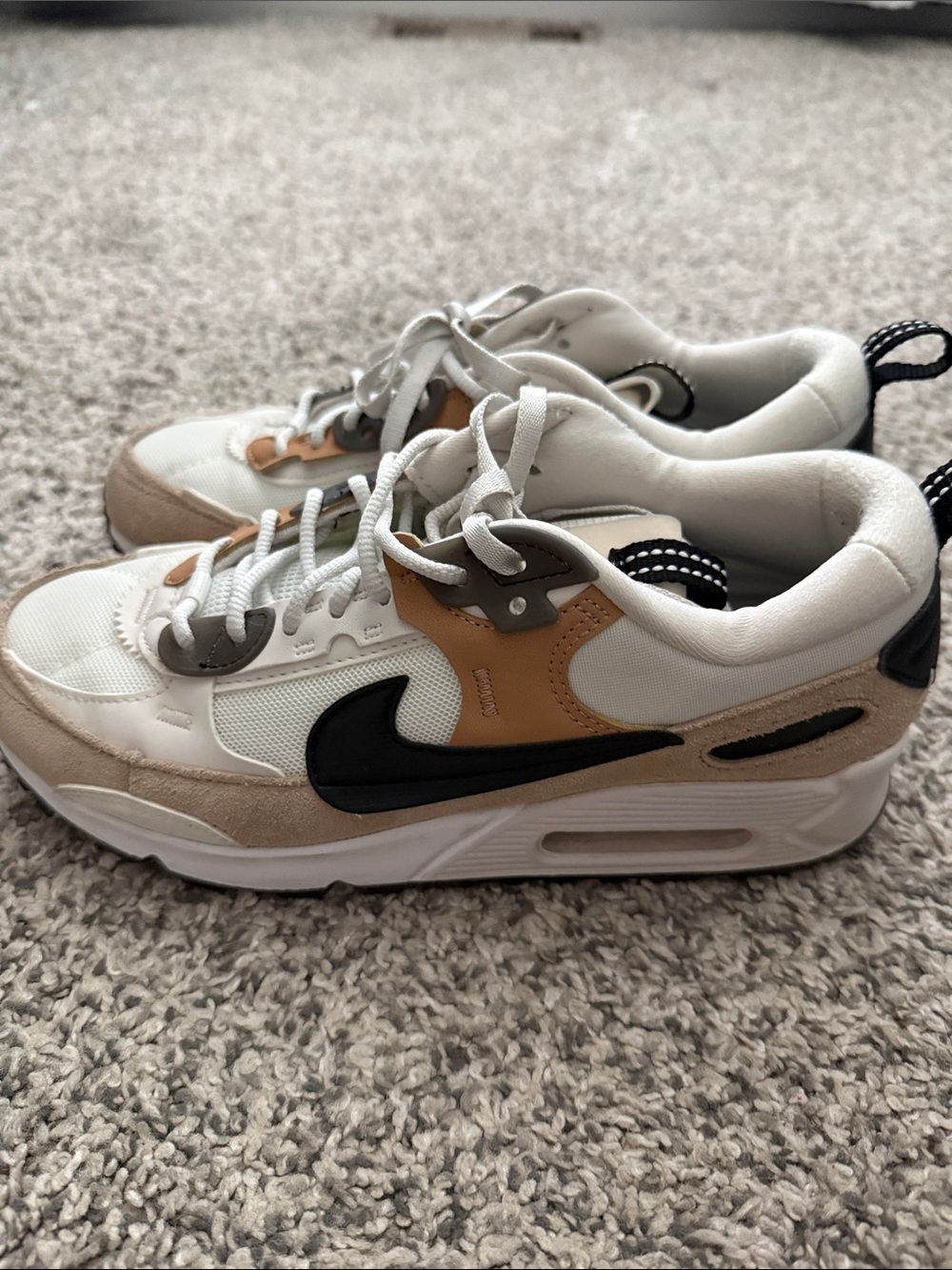 Nike Women’s White Tan Black Athletic Sneakers